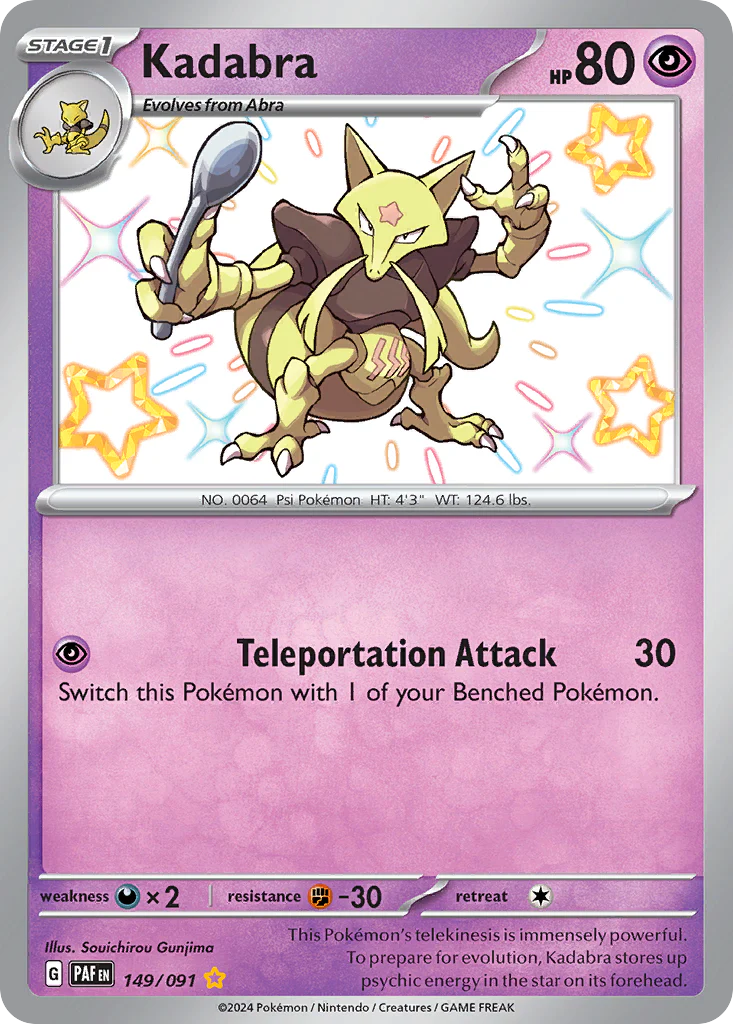 Kadabra (149/91) - [Shiny Holo] Paldean Fates (PAF)