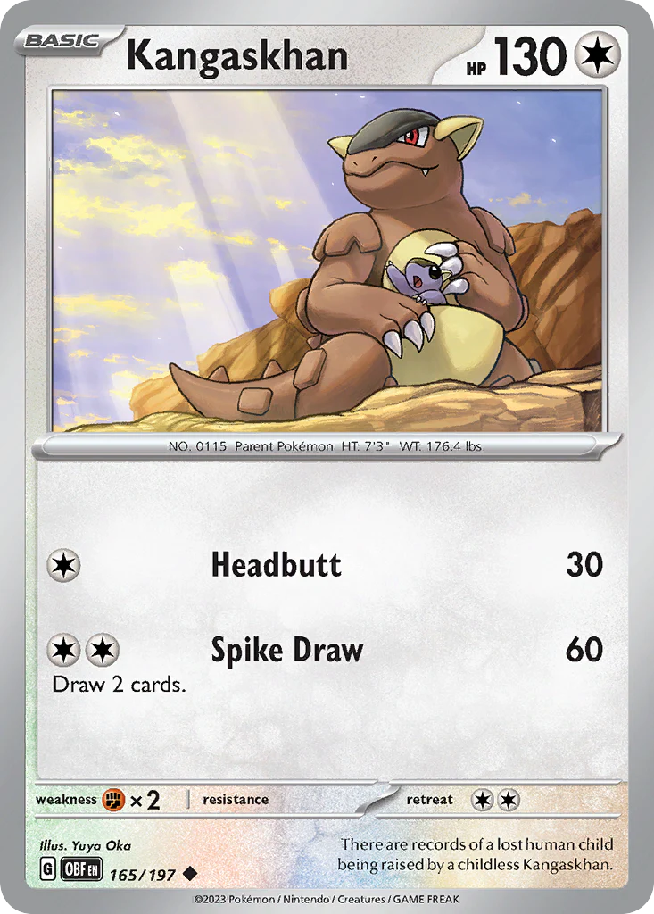 Kangaskhan (165/197) - [Reverse Holo] Obsidian Flames (OBF)