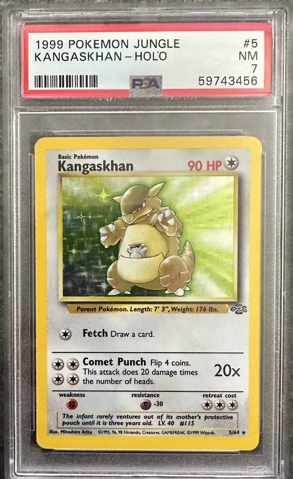 Kangaskhan #5 - [Graded PSA 7] Jungle (JU)