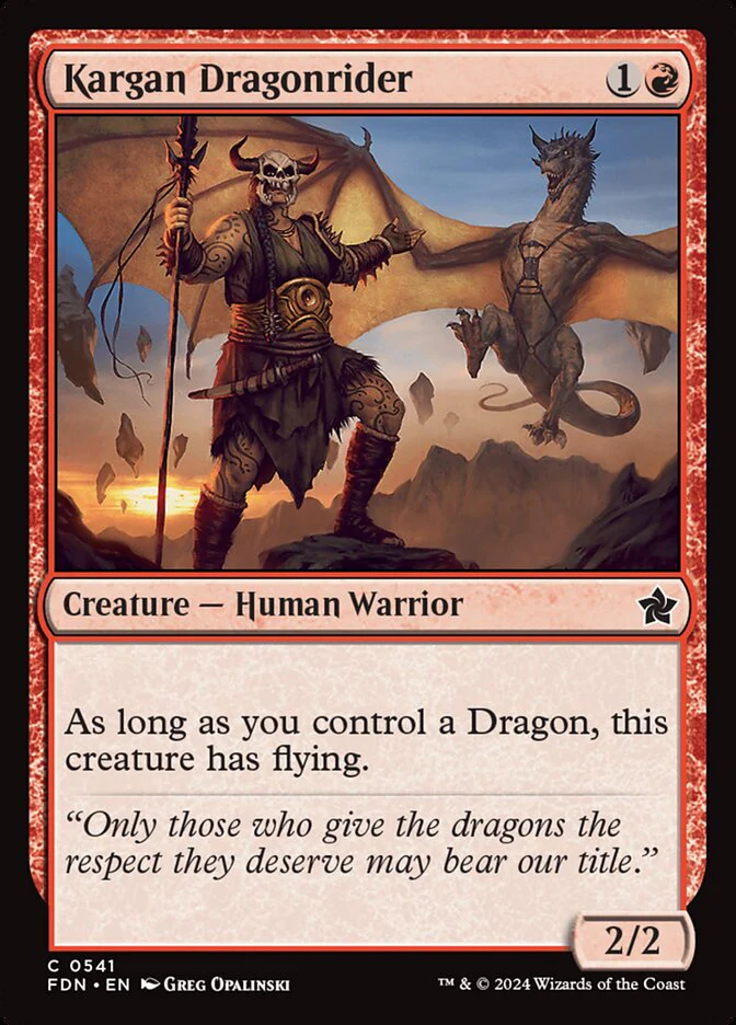 Kargan Dragonrider - Foundations (FDN)