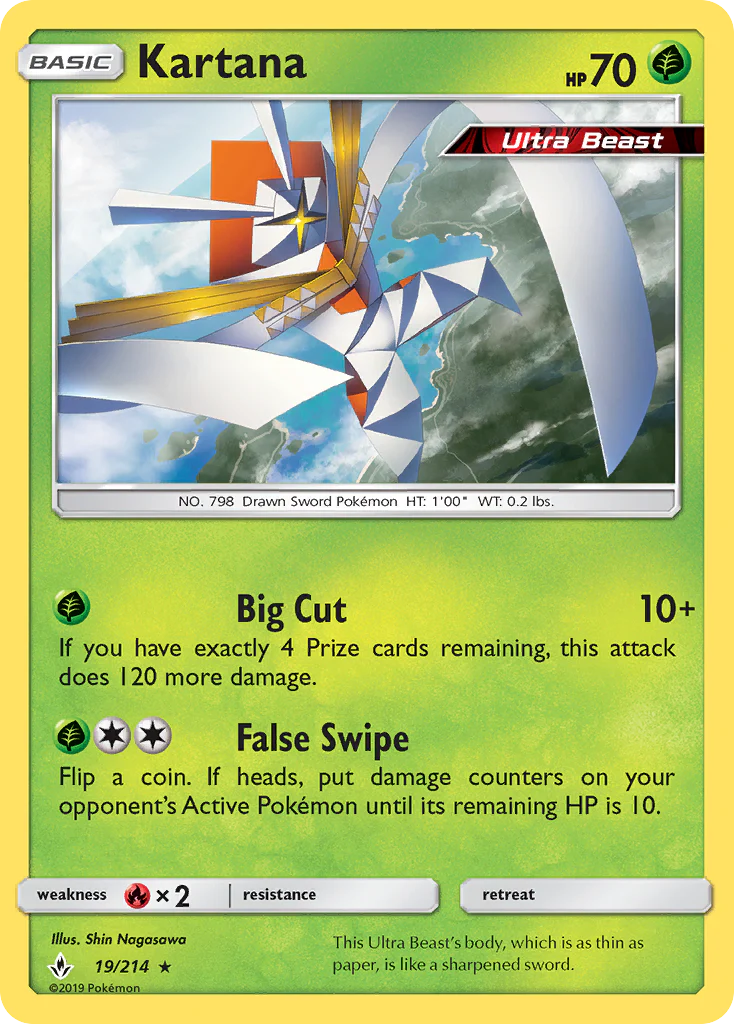Kartana (19/214) - [Reverse Holo] Unbroken Bonds (UNB)