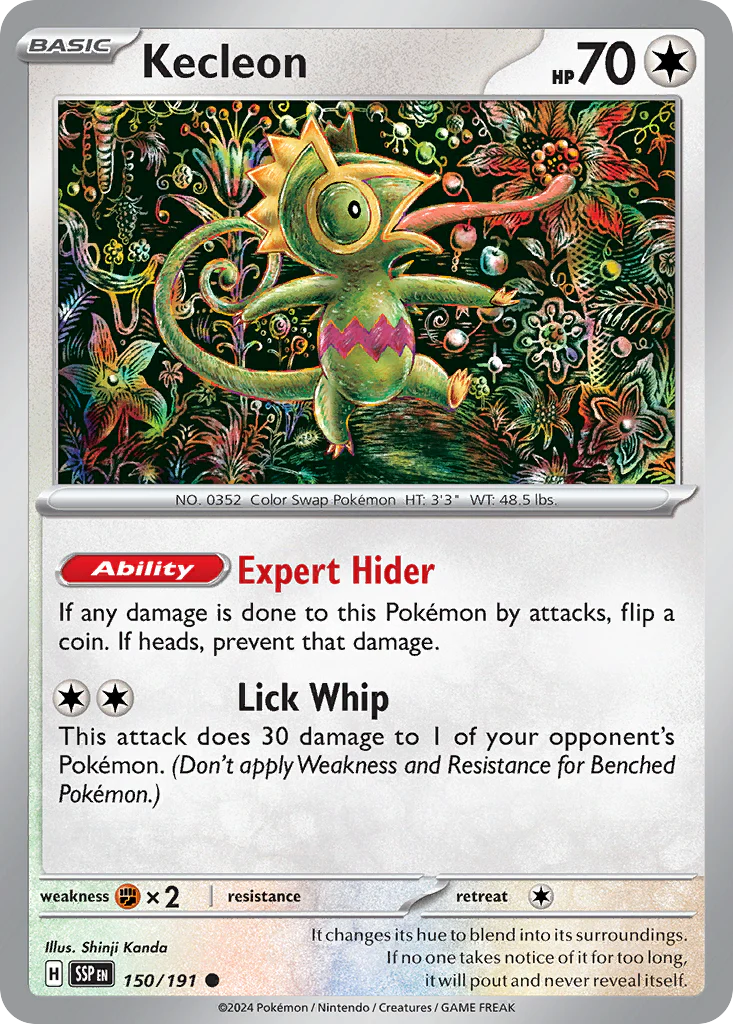 Kecleon (150/191) - [Reverse Holo] Surging Sparks (SSP)