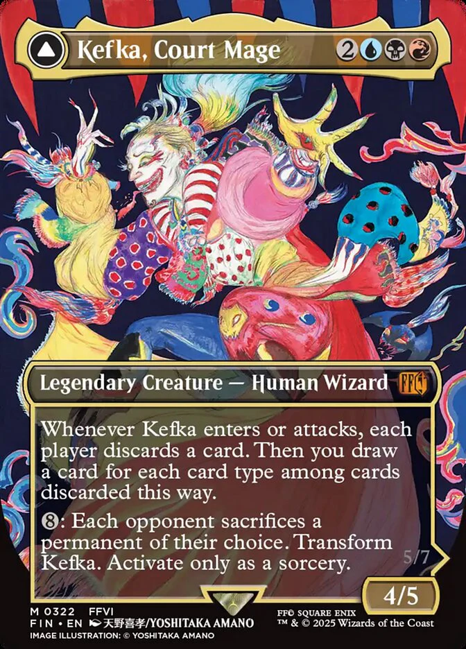 Kefka, Court Mage // Kefka, Ruler of Ruin (322) - [Borderless] Final Fantasy (FIN)