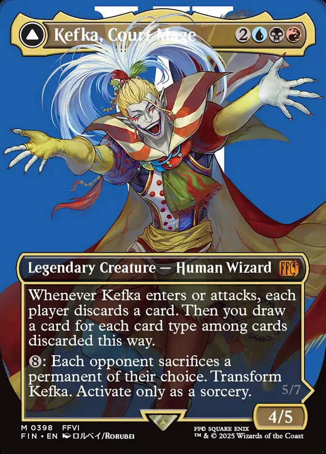 Kefka, Court Mage // Kefka, Ruler of Ruin (398) - [Borderless] Final Fantasy (FIN)