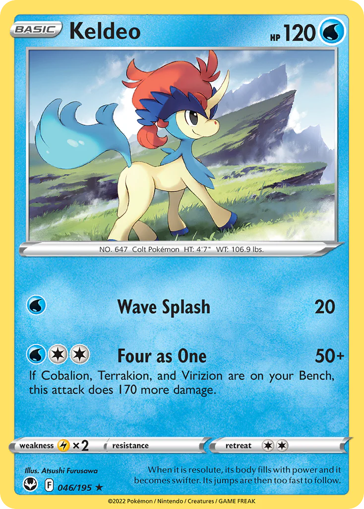 Keldeo (46/195) - [Reverse Holo] Silver Tempest (SIT)