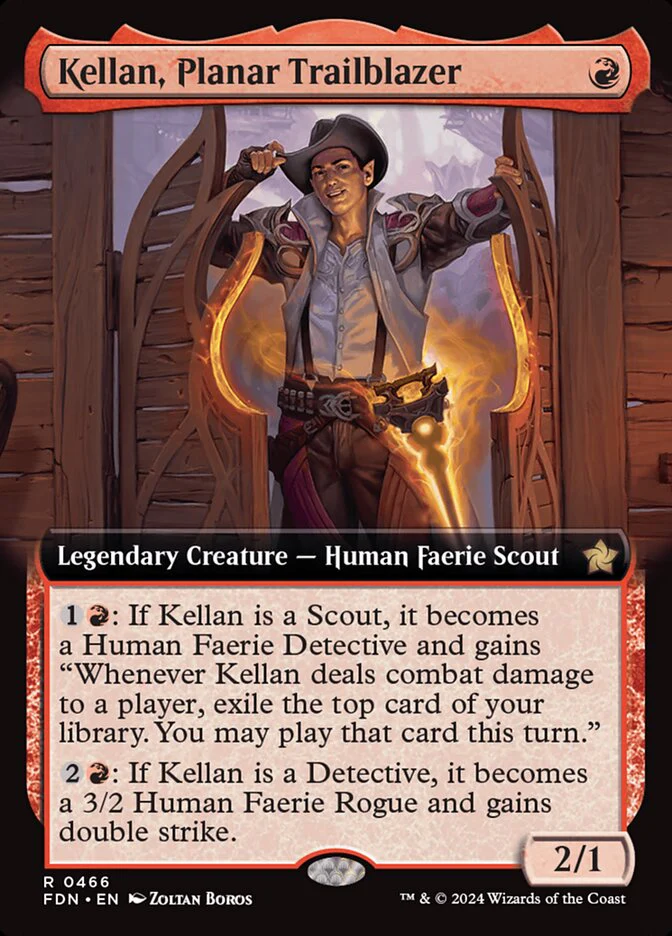 Kellan, Planar Trailblazer - [Foil, Extended Art] Foundations (FDN)