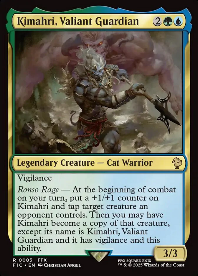 Kimahri, Valiant Guardian (85) - [Surge Foil] Final Fantasy Commander (FIC)