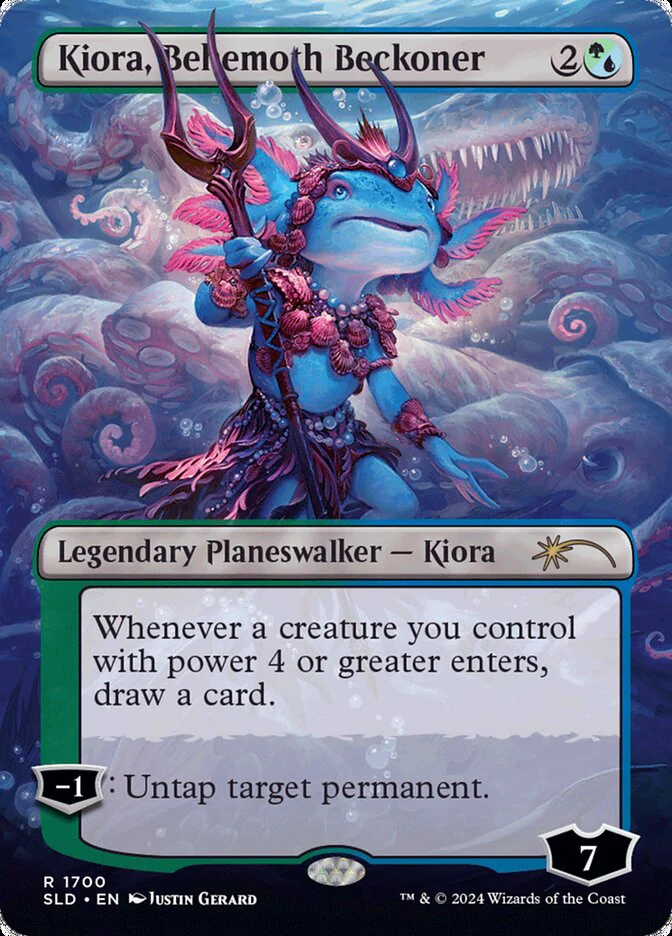 Kiora, Behemoth Beckoner (1700) - [Foil, Borderless] Secret Lair Drop (SLD)