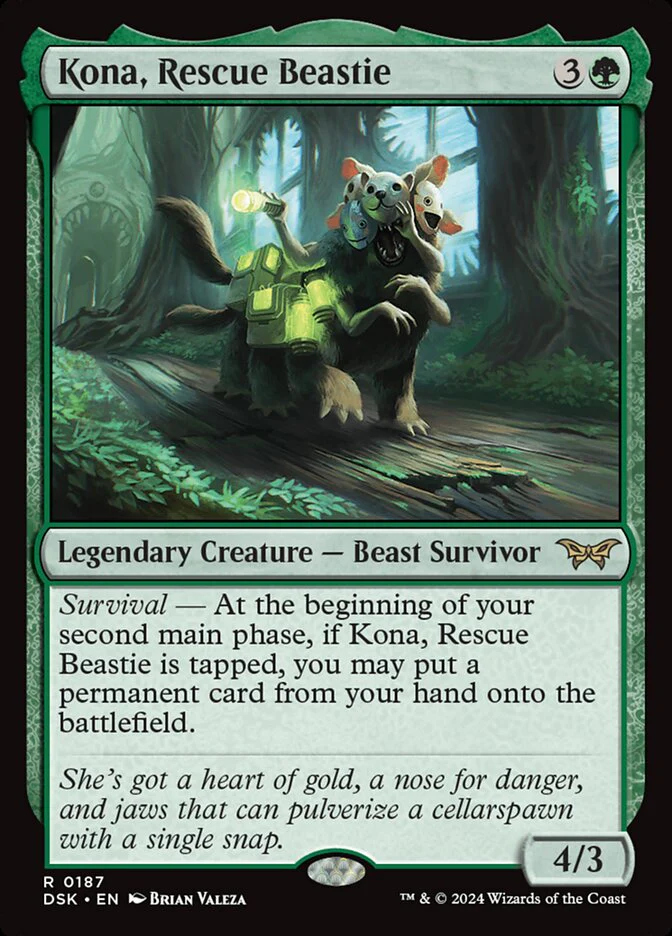 Kona, Rescue Beastie - [Foil] Duskmourn: House of Horror (DSK)