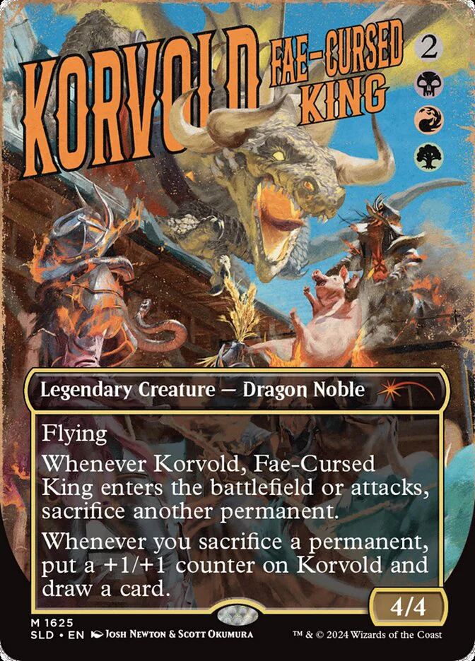 Korvold, Fae-Cursed King (1625) - [Borderless] Secret Lair Drop (SLD)