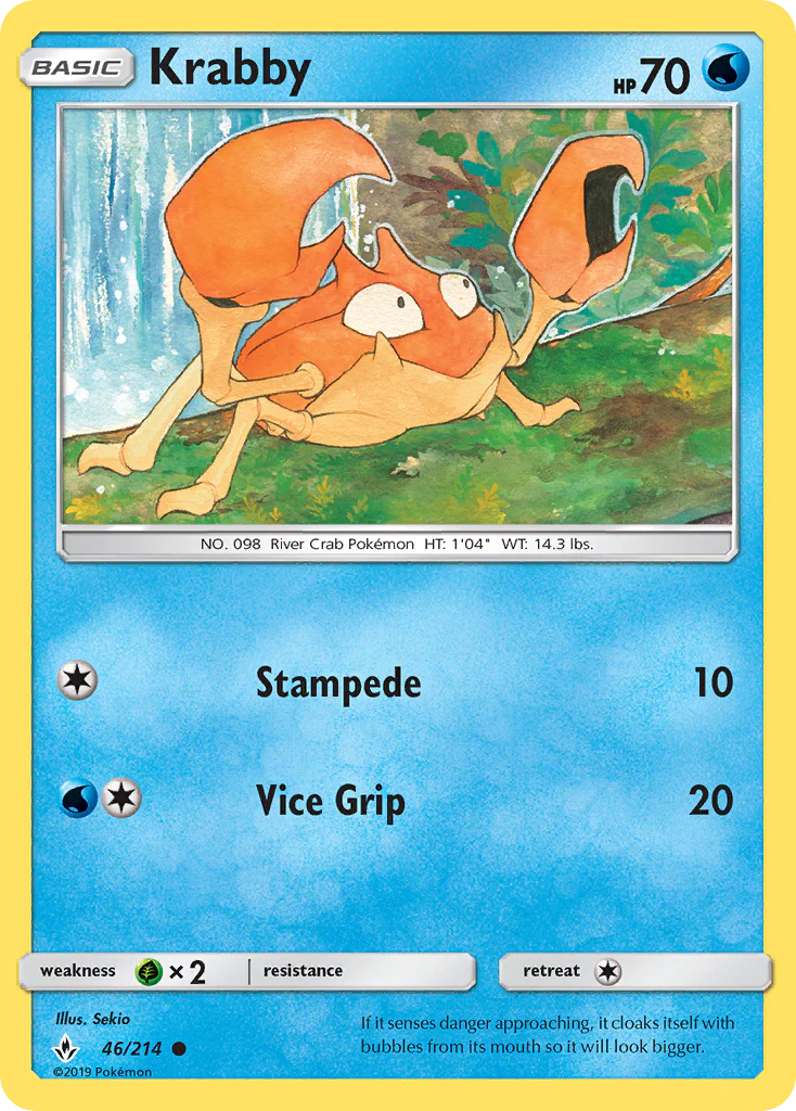Krabby (46/214) - [Reverse Holo] Unbroken Bonds (UNB)