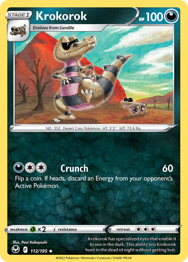 Krokorok (112/195) - [Reverse Holo] Silver Tempest (SIT)