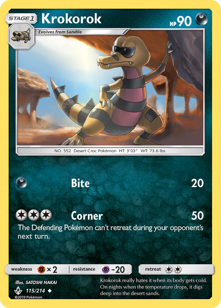 Krokorok (115/214) - [Reverse Holo] Unbroken Bonds (UNB)
