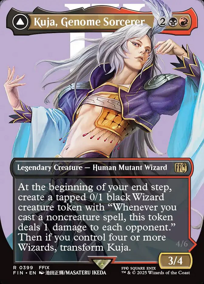 Kuja, Genome Sorcerer // Trance Kuja, Fate Defied (399) - [Foil, Borderless] Final Fantasy (FIN)