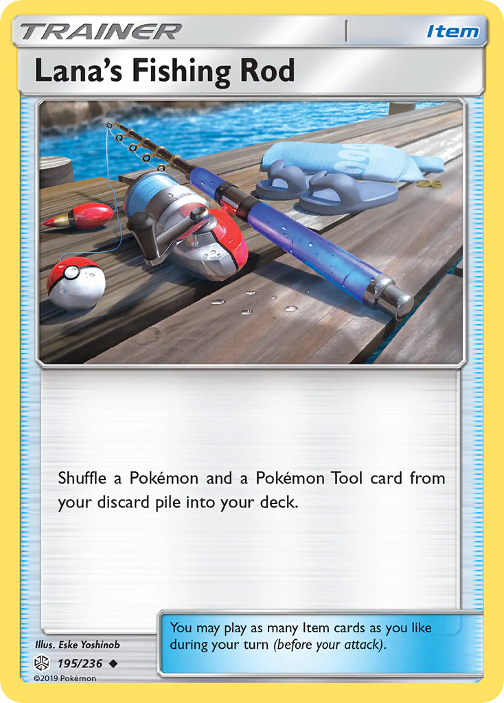 Lana's Fishing Rod (195/236) - [Reverse Holo] Cosmic Eclipse (CEC)