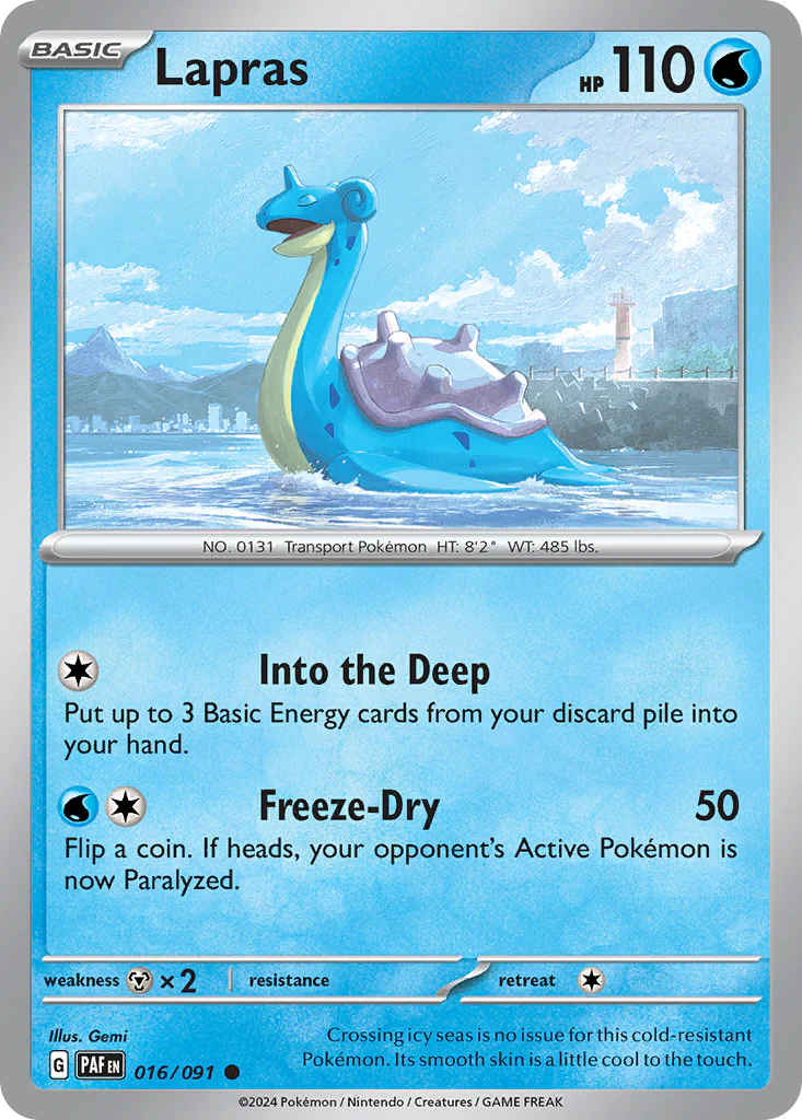 Lapras (16/91) - Paldean Fates (PAF)