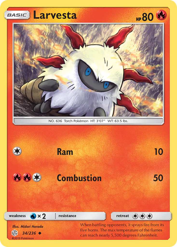 Larvesta (34/236) - Cosmic Eclipse (CEC)