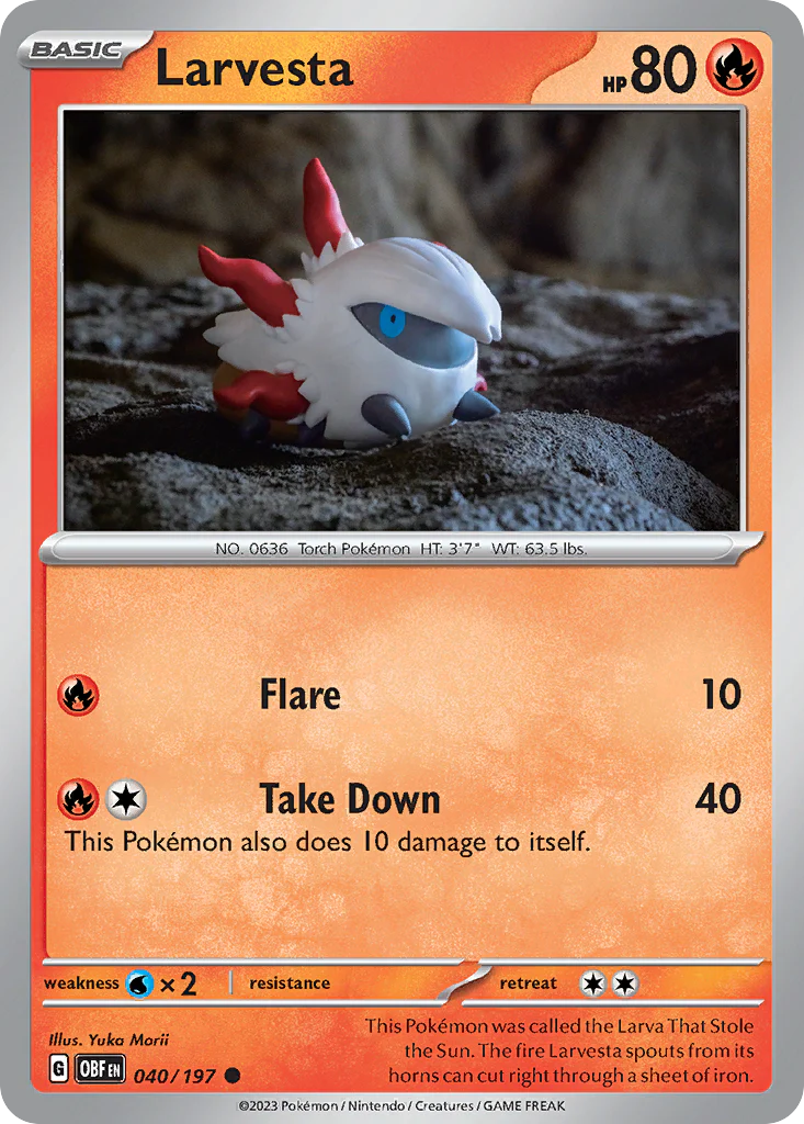 Larvesta (40/197) - Obsidian Flames (OBF)