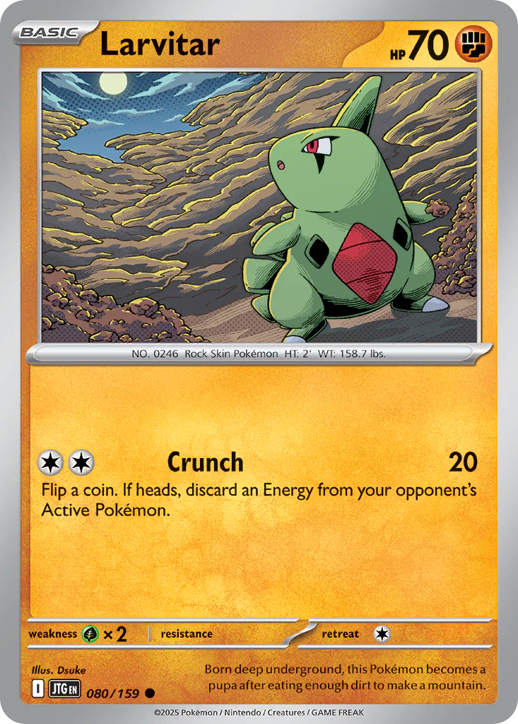 Larvitar (80/159) - [Reverse Holo] Journey Together (JTG)