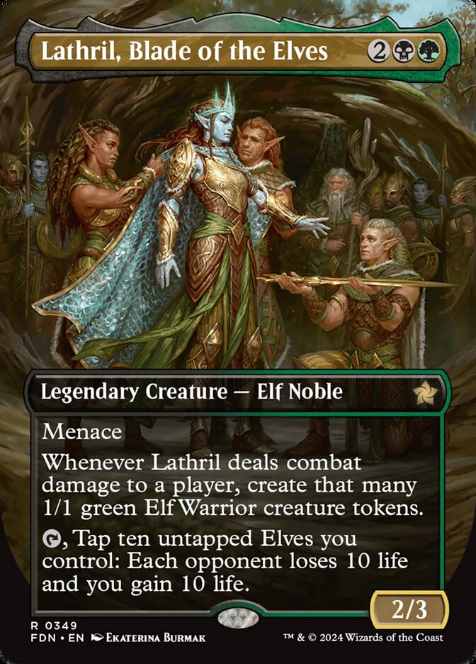 Lathril, Blade of the Elves - [Borderless] Foundations (FDN)