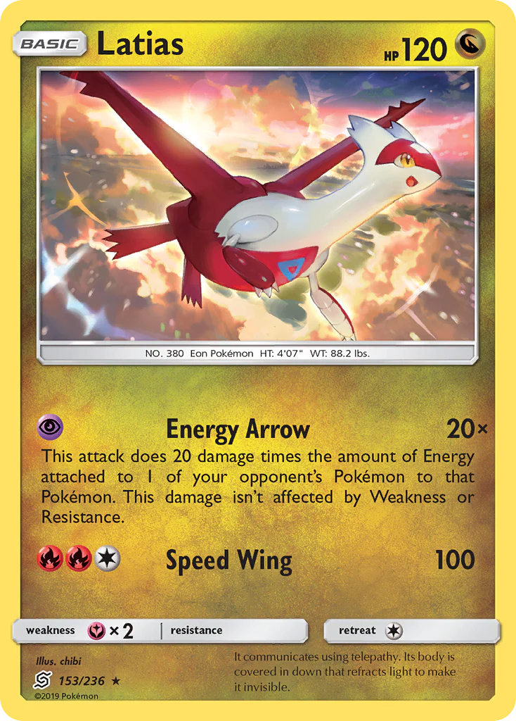 Latias (153/236) - [Reverse Holo] Unified Minds (UNM)
