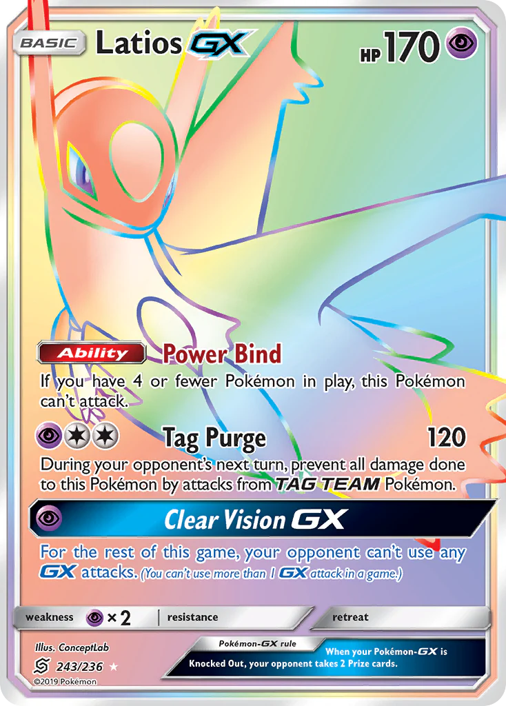 Latios-GX (243/236) - [Rainbow Holo] Unified Minds (UNM)