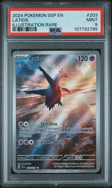 Latios Illustration Rare #203 - [Graded PSA 9] Surging Sparks