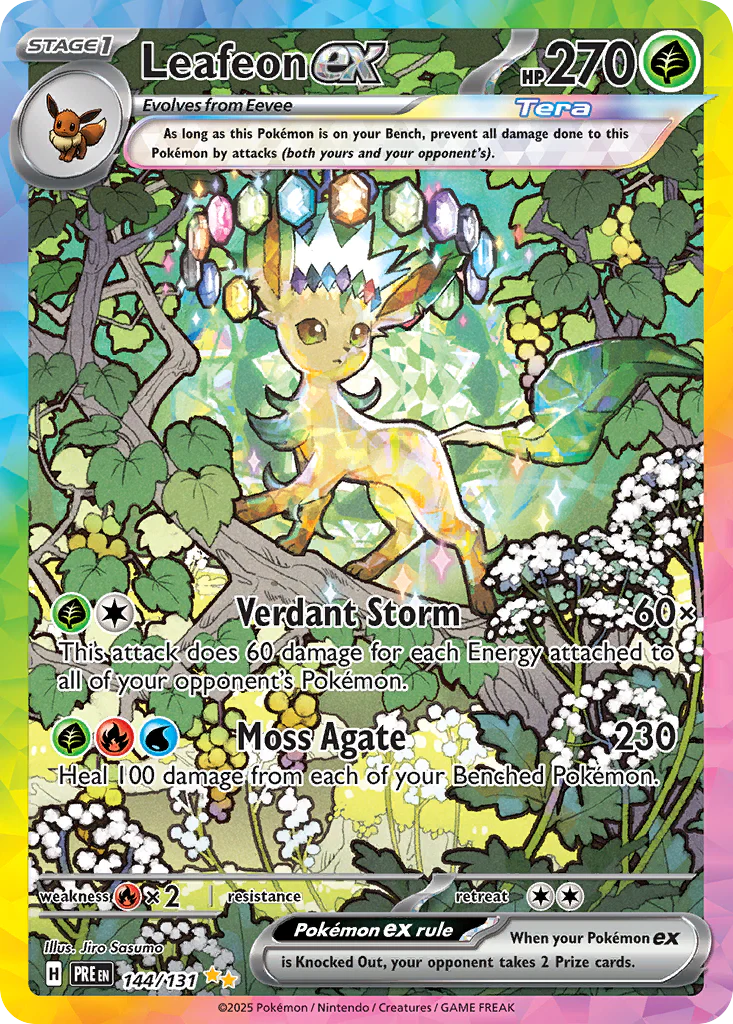 Leafeon ex (144/131) - [Special Illustration Rare] Prismatic Evolutions (PRE)