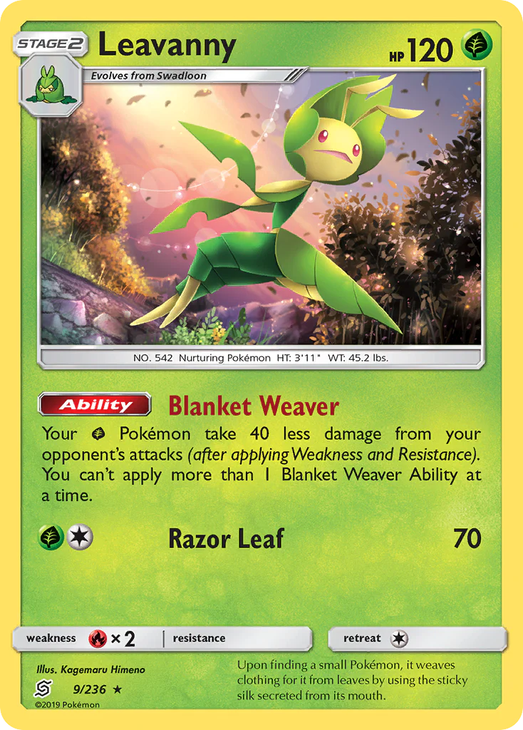 Leavanny (9/236) - [Reverse Holo] Unified Minds (UNM)