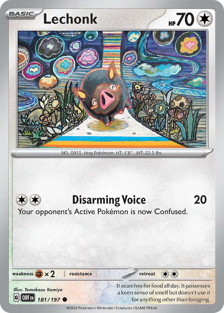 Lechonk (181/197) - [Reverse Holo] Obsidian Flames (OBF)