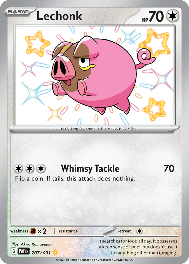 Lechonk (207/91) - [Shiny Holo] Paldean Fates (PAF)