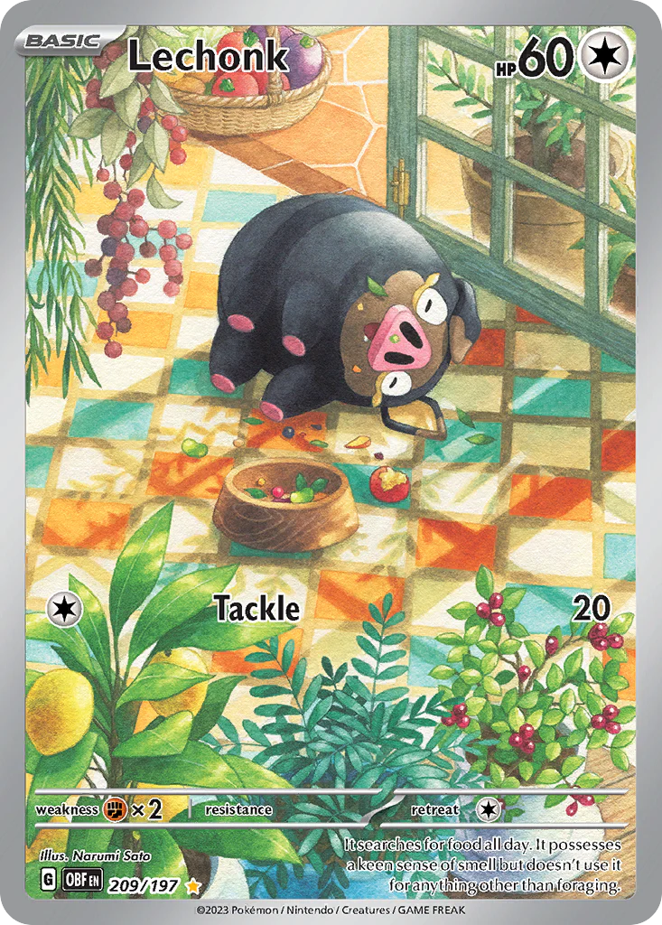 Lechonk (209/197) - [Illustration Rare] Obsidian Flames (OBF)