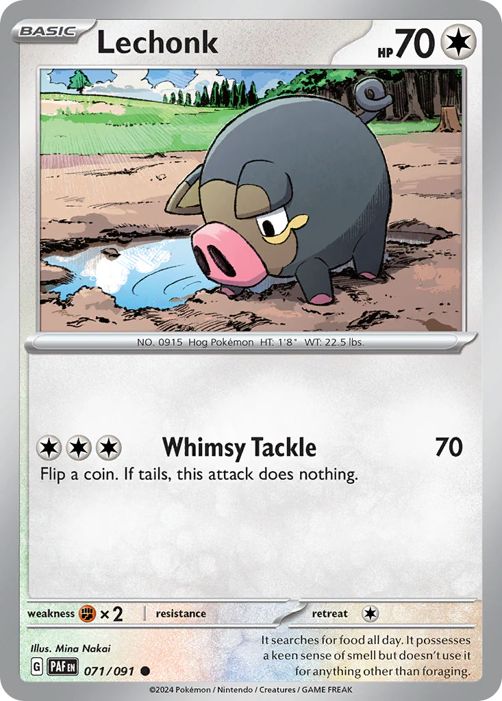 Lechonk (71/91) - [Reverse Holo] Paldean Fates (PAF)
