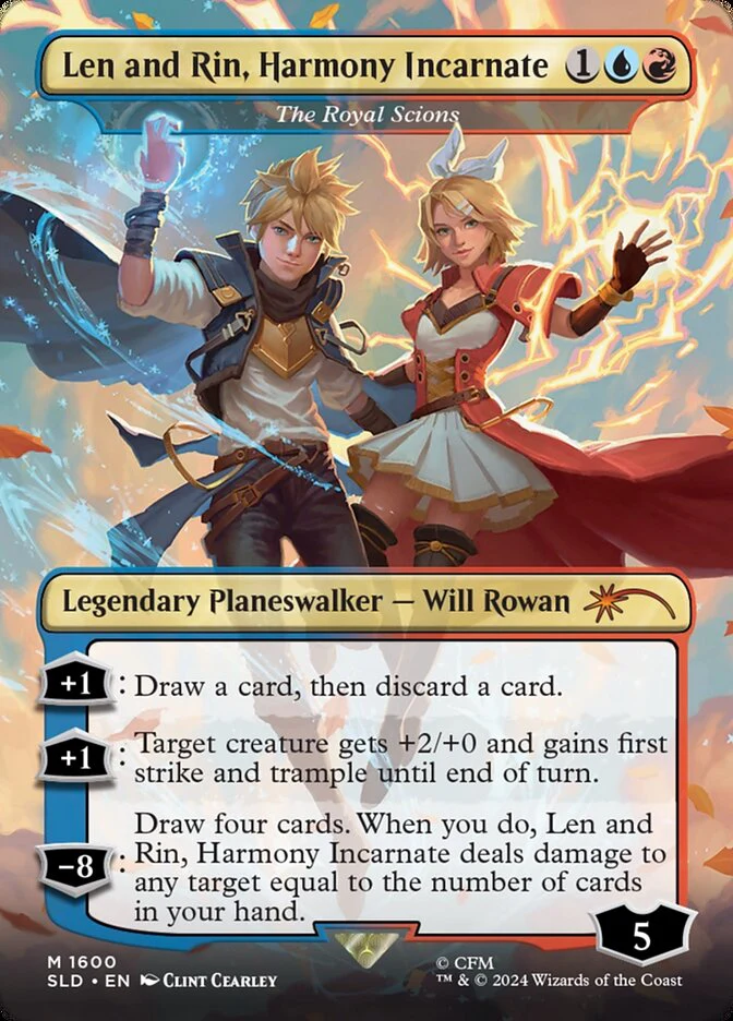Len and Rin, Harmony Incarnate - The Royal Scions - [Foil, Borderless] Secret Lair Drop (SLD)