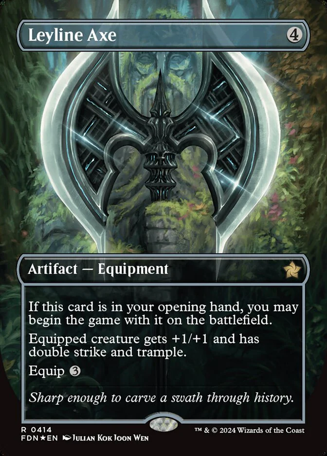 Leyline Axe - [Mana Foil, Borderless] Foundations (FDN)