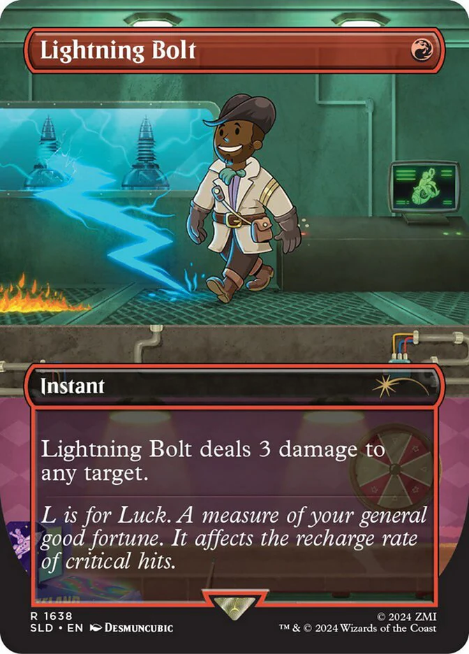 Lightning Bolt (1638) - [Borderless] Secret Lair Drop (SLD)