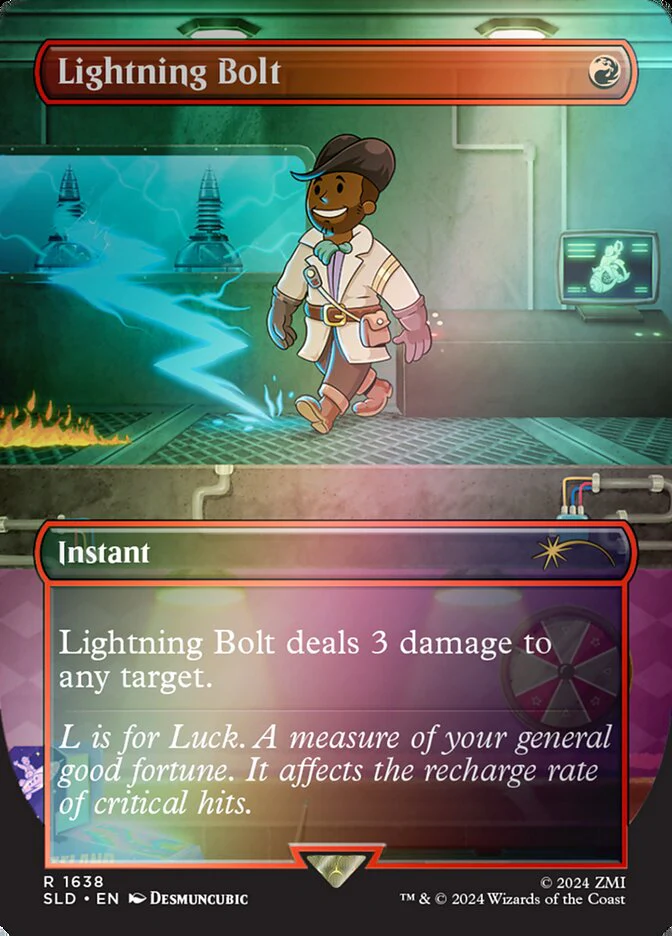 Lightning Bolt (1638‚òÖ) - [Foil, Borderless] Secret Lair Drop (SLD)