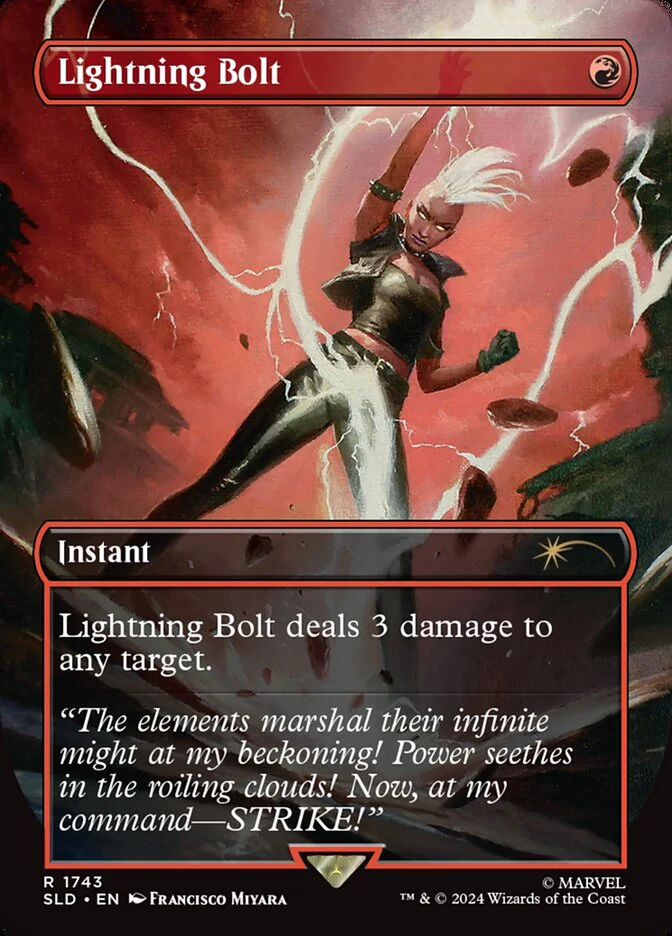 Lightning Bolt (1743) - [Foil, Borderless] Secret Lair Drop (SLD)