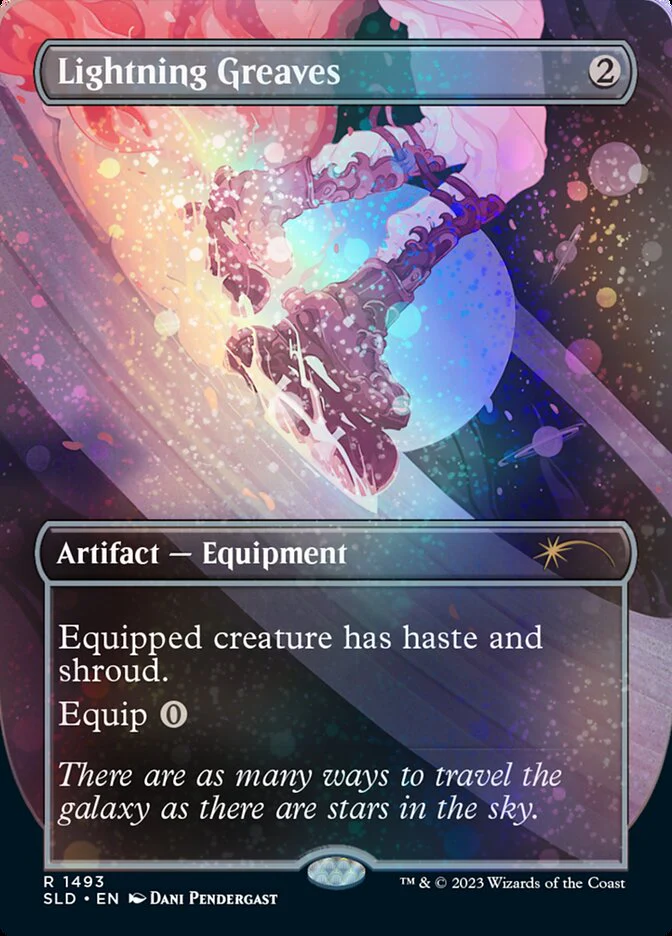 Lightning Greaves (1493‚òÖ) - [Galaxy Foil, Borderless] Secret Lair Drop (SLD)