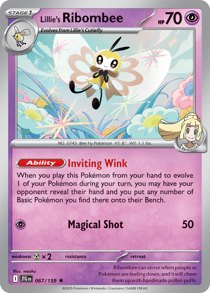 Lillie's Ribombee (67/159) - [Reverse Holo] Journey Together (JTG)