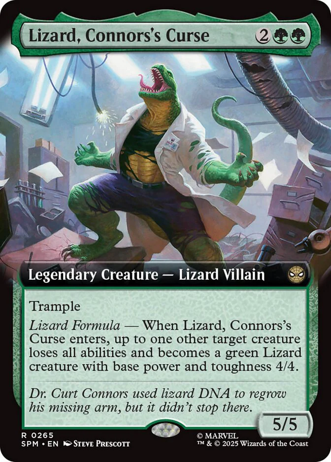 Lizard, Connors's Curse (265) - [Foil, Extended Art] Marvel's Spider-Man (SPM)