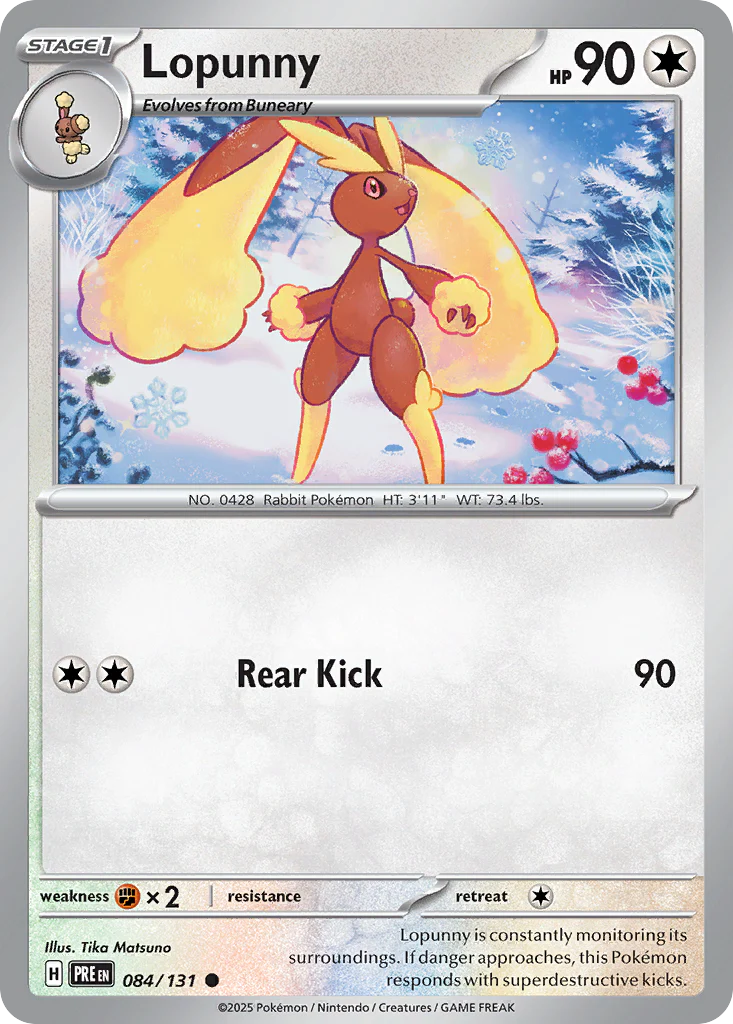 Lopunny (84/131) - [Reverse Holo] Prismatic Evolutions (PRE)