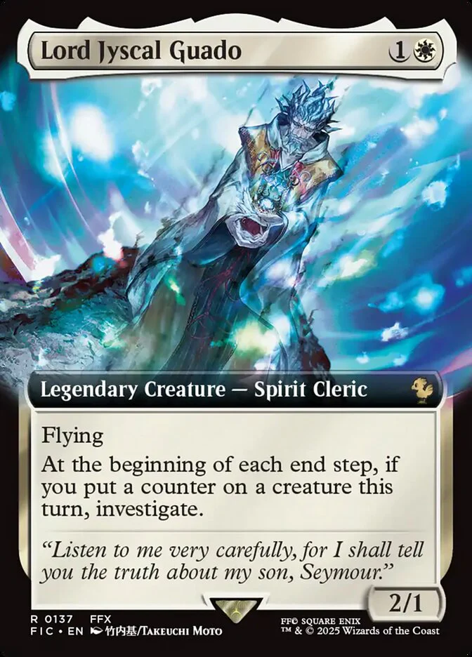 Lord Jyscal Guado (137) - [Foil, Extended Art] Final Fantasy Commander (FIC)