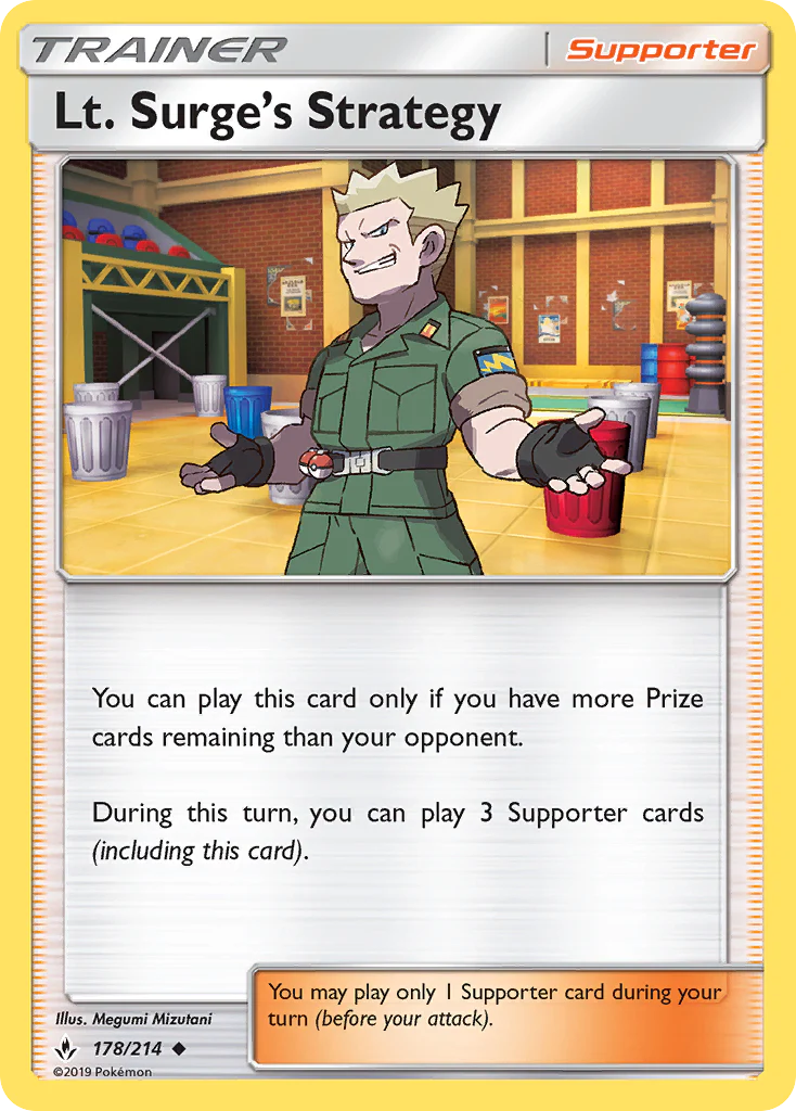 Lt. Surge's Strategy (178/214) - [Reverse Holo] Unbroken Bonds (UNB)