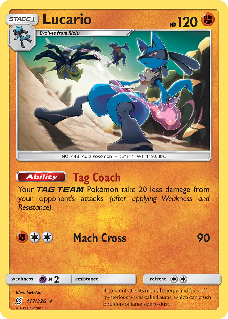 Lucario (117/236) - [Reverse Holo] Unified Minds (UNM)
