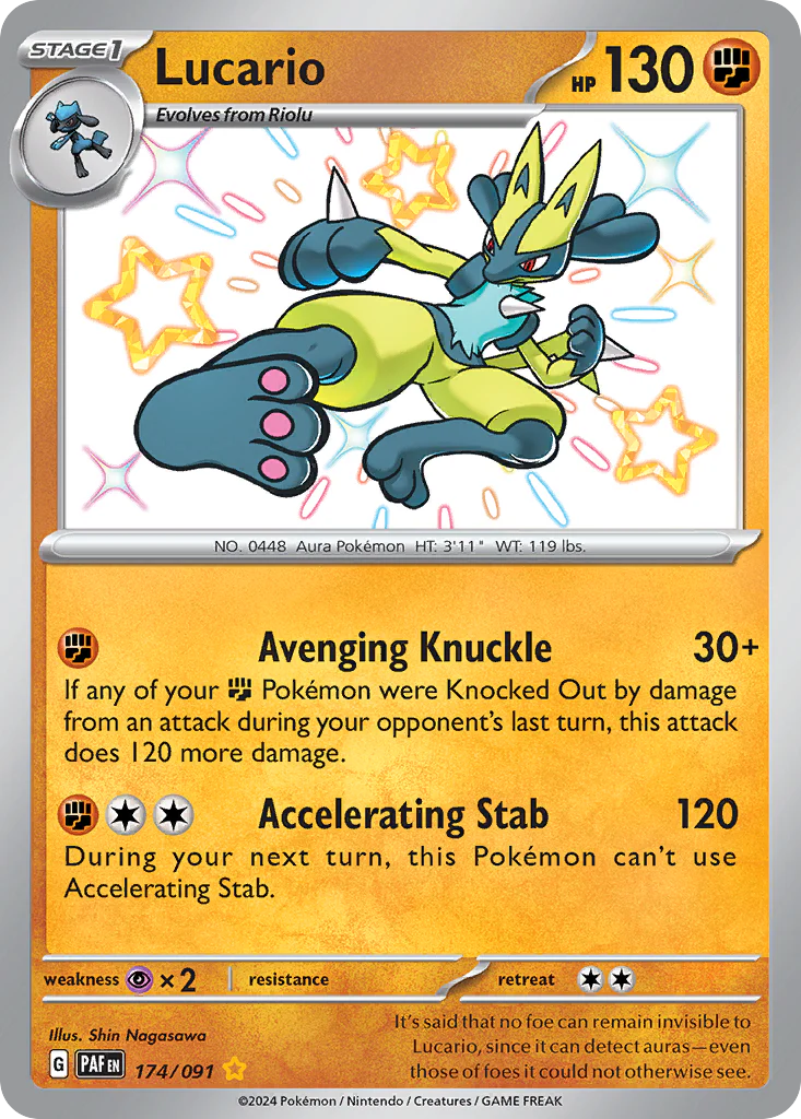 Lucario (174/91) - [Shiny Holo] Paldean Fates (PAF)