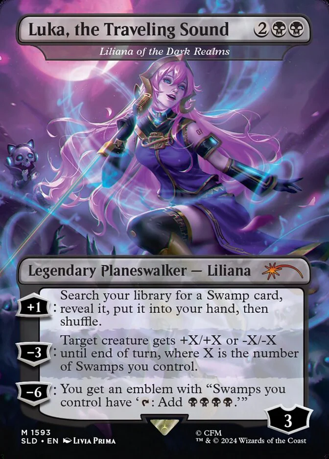 Luka, the Traveling Sound - Liliana of the Dark Realms - [Borderless] Secret Lair Drop (SLD)