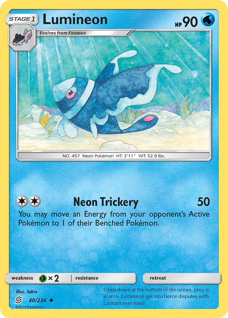 Lumineon (40/236) - [Reverse Holo] Unified Minds (UNM)