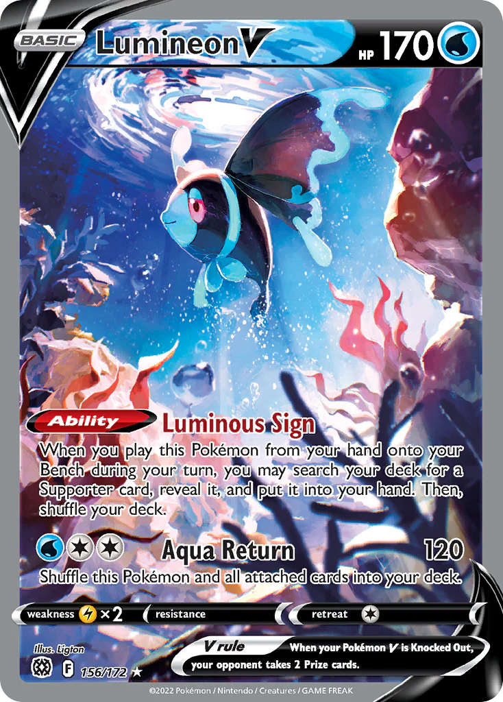 Lumineon V (156/172) - [Alternate Art] Brilliant Stars (BRS)