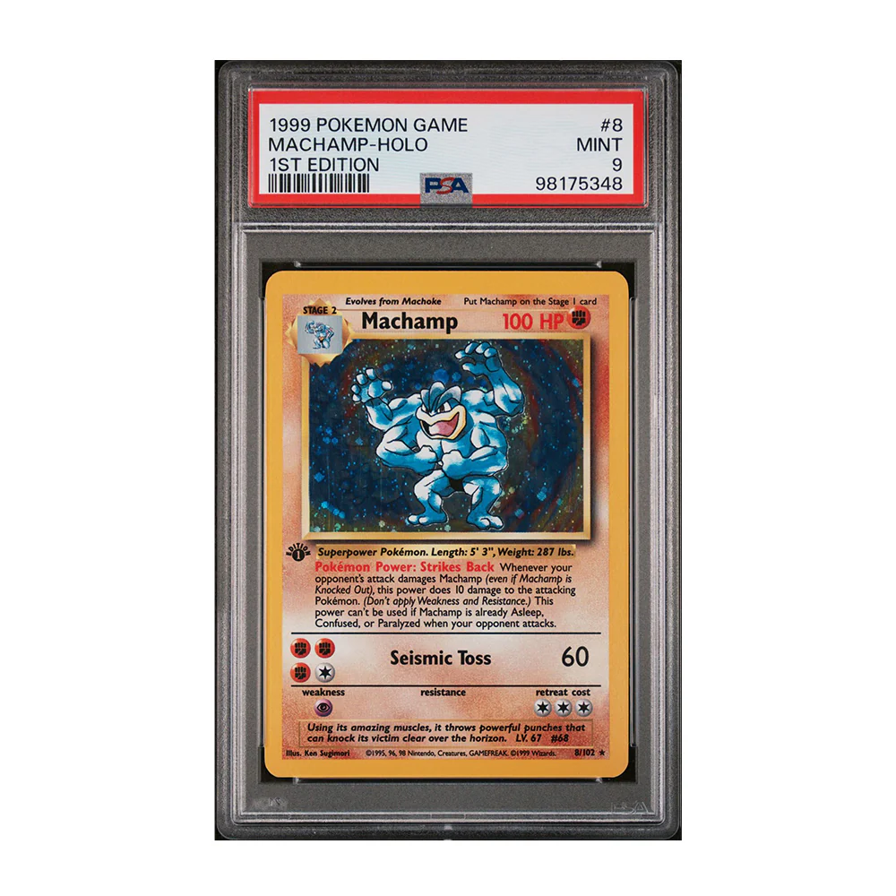 Machamp 8/102 [1st Edition, Holo, Graded PSA 9] - Deck Exclusives (PR)